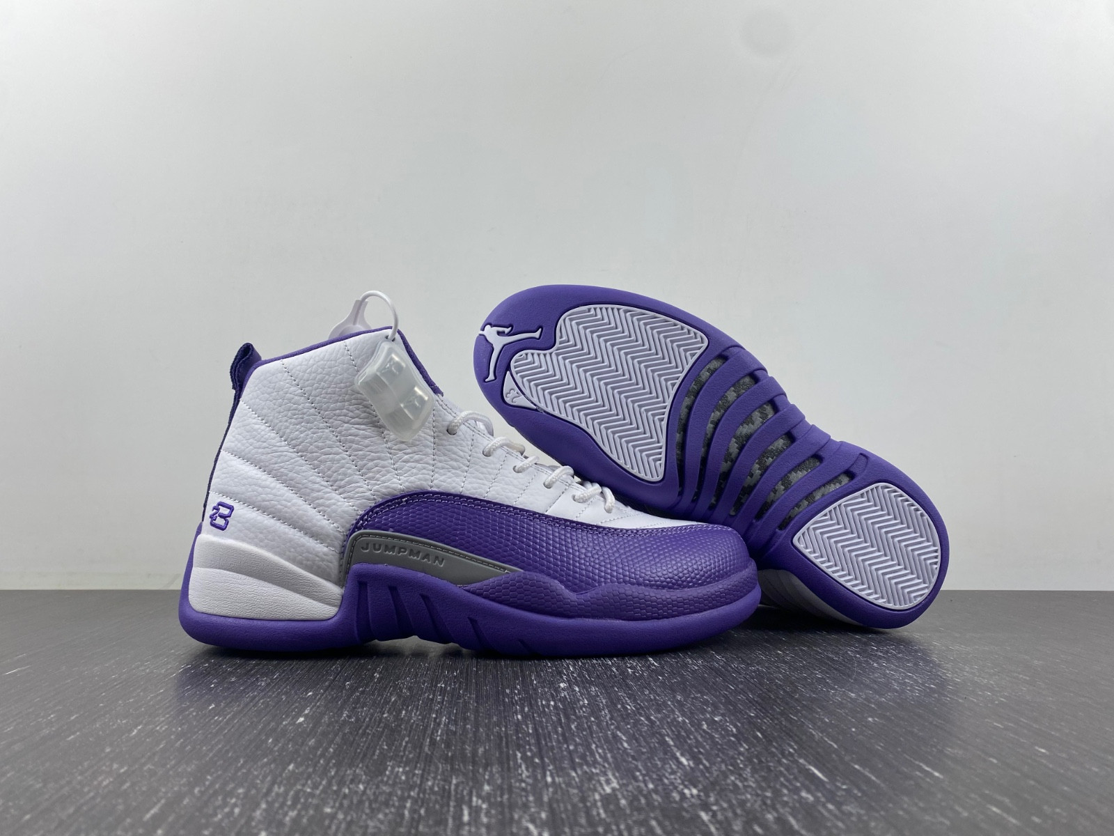 Air Jordan 12 Retro white and purple
