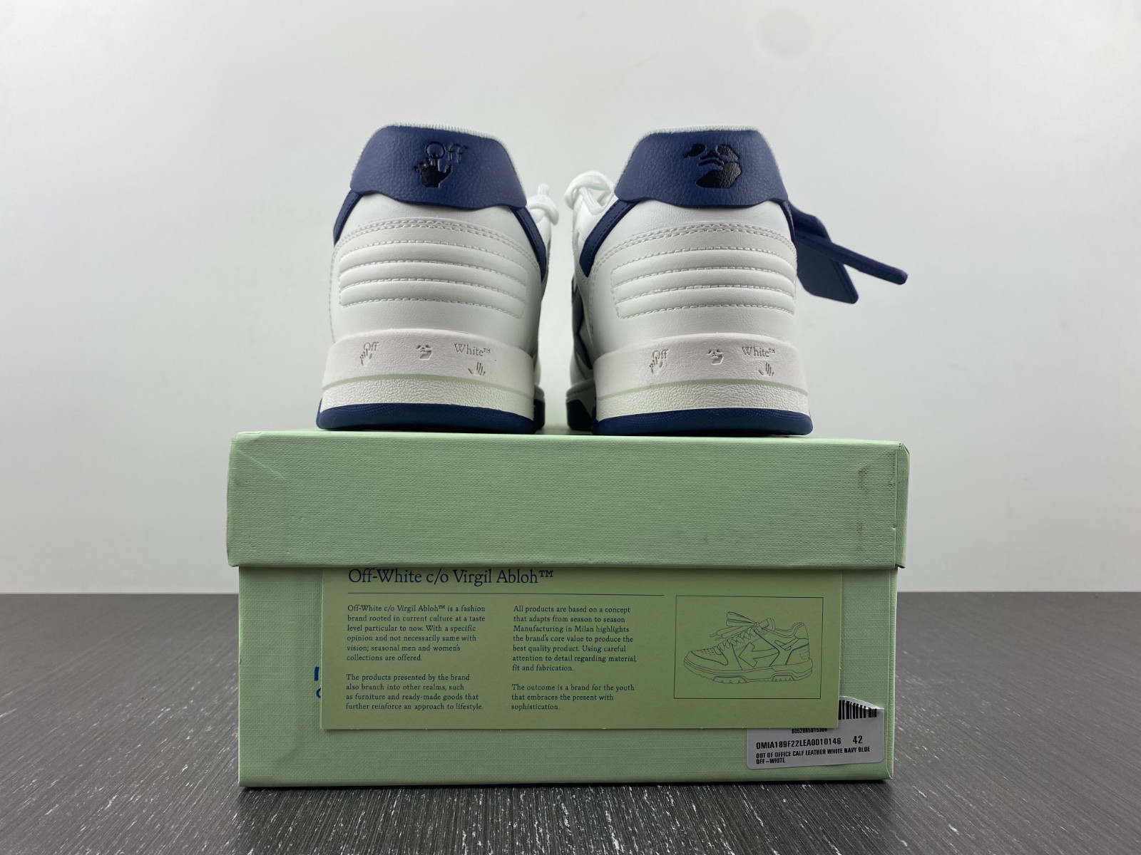 OF™ C/O VIRGIL ABLOH OUT OF OFFICE LOW-TOP LEATHER SNEAKERS ‘OOO“