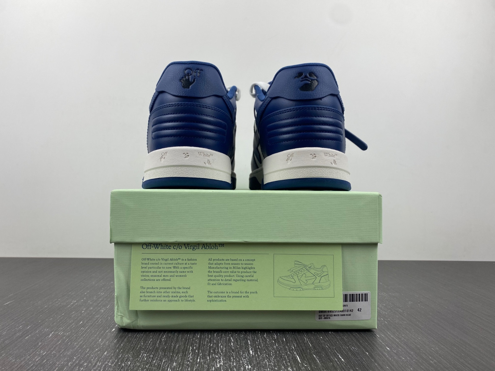 OF™ C/O VIRGIL ABLOH OUT OF OFFICE LOW-TOP LEATHER SNEAKERS ‘OOO“
