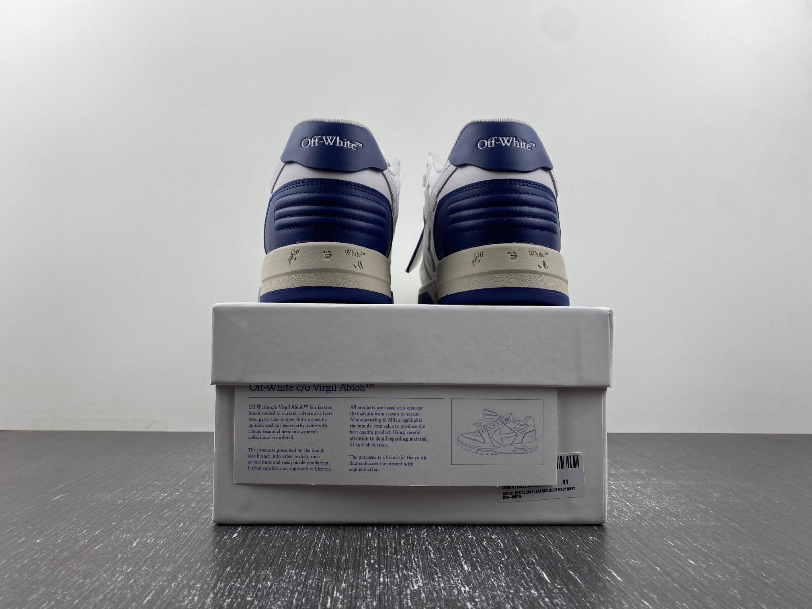 OF™ C/O VIRGIL ABLOH OUT OF OFFICE LOW-TOP LEATHER SNEAKERS ‘OOO“