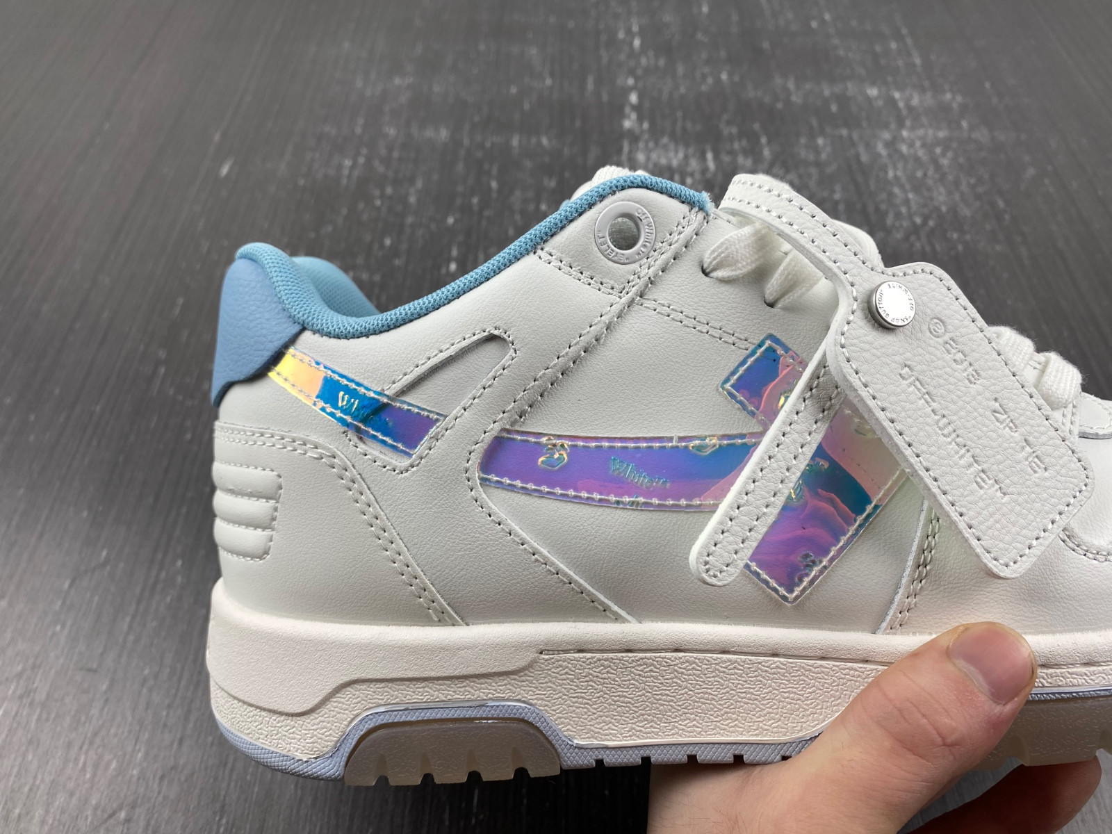 OF™ C/O VIRGIL ABLOH OUT OF OFFICE LOW-TOP LEATHER SNEAKERS ‘OOO“