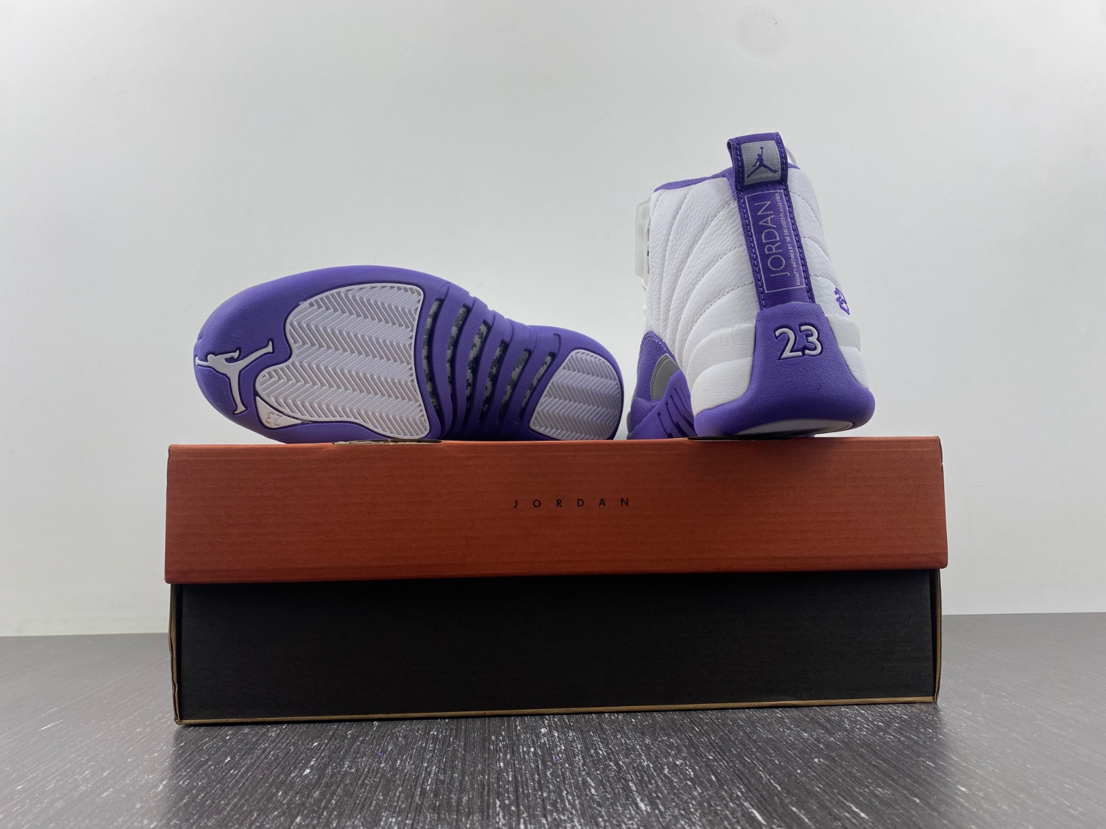 Air Jordan 12 Retro white and purple