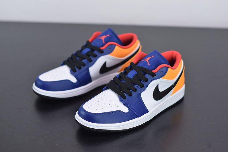 AIR JORDAN 1 LOW BLUE YELLOW ORANGE 553558-123