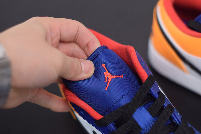AIR JORDAN 1 LOW BLUE YELLOW ORANGE 553558-123