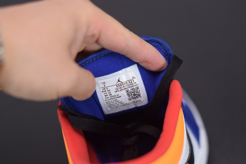 AIR JORDAN 1 LOW BLUE YELLOW ORANGE 553558-123