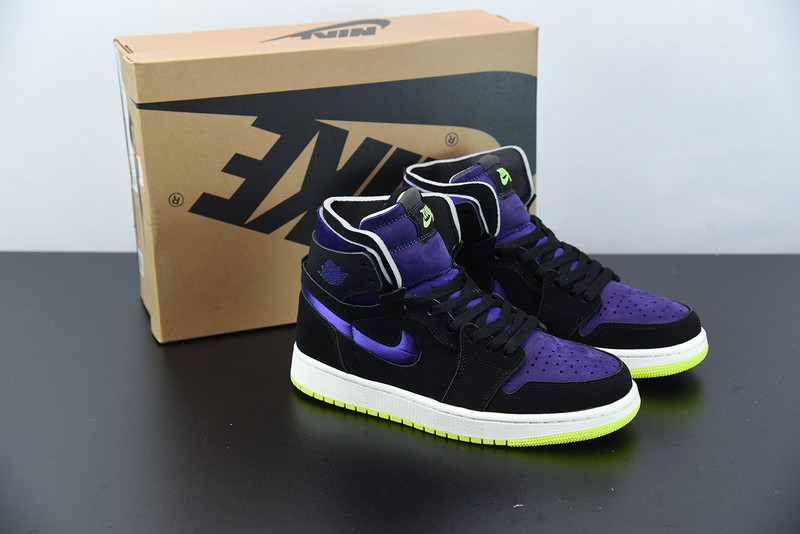 AIR JORDAN 1 HIGH ZOOM AIR CMFT BLACK COURT PURPLE LEMON VENOM CT0979-001