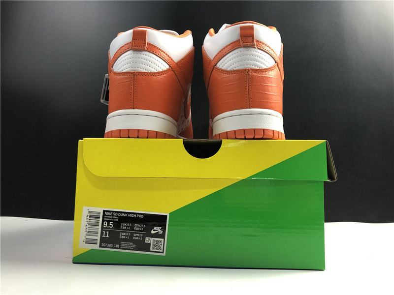 Supreme X NIKE DUNK HIGH PRO SB ORANGE 307385-181