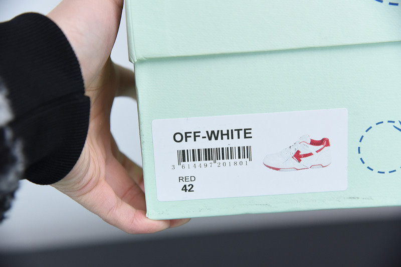 OF™ C/O VIRGIL ABLOH OUT OF OFFICE LOW-TOP LEATHER SNEAKERS ‘OOO“