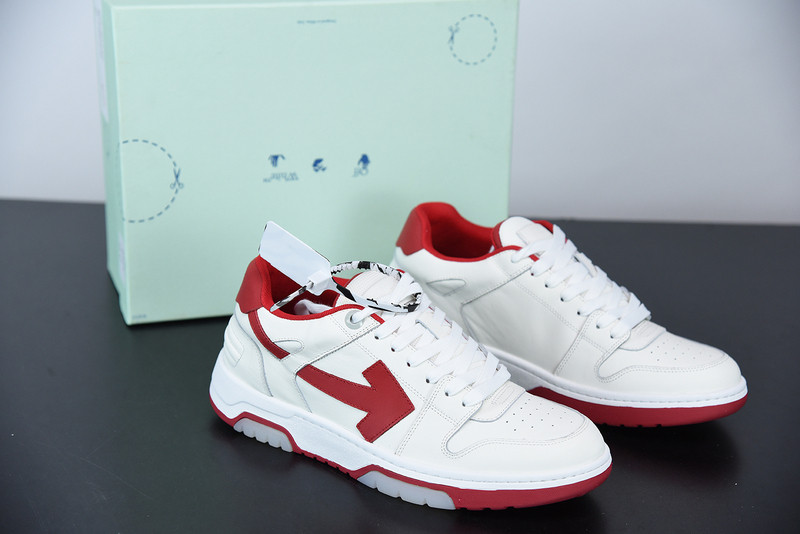 OF™ C/O VIRGIL ABLOH OUT OF OFFICE LOW-TOP LEATHER SNEAKERS ‘OOO“