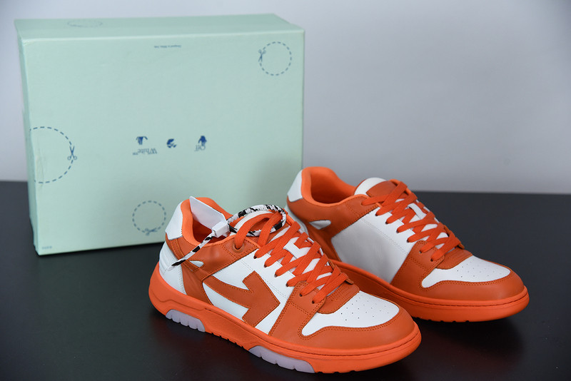 OF™ C/O VIRGIL ABLOH OUT OF OFFICE LOW-TOP LEATHER SNEAKERS ‘OOO“