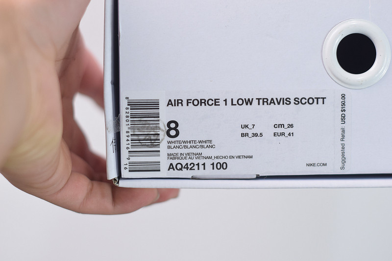 NIKE AIR FORCE 1 LOW "TRAVIS SCOTT" AQ4211-100