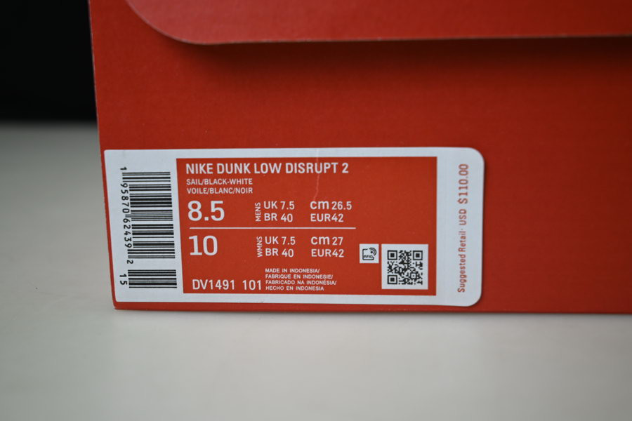 NIKE DUNK LOW DISRUPT 2 “JUST DO IT” DV1491-101