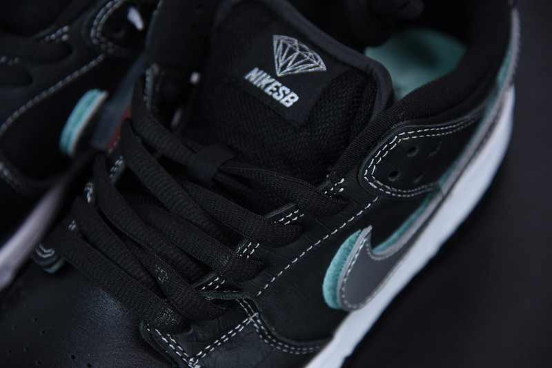 nike sb dunk low black x Di*m*nd supply x co bv1310-001