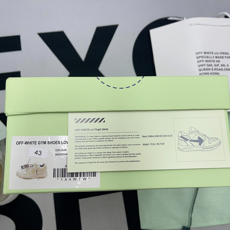 OF™ C/O VIRGIL ABLOH OUT OF OFFICE LOW-TOP LEATHER SNEAKERS ‘OOO“