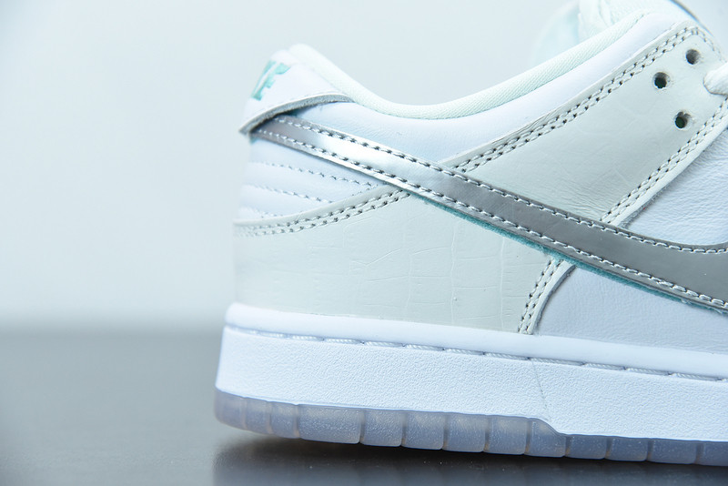 nike sb dunk low Di*m*nd supply co white Di*m*nd bv1310-100