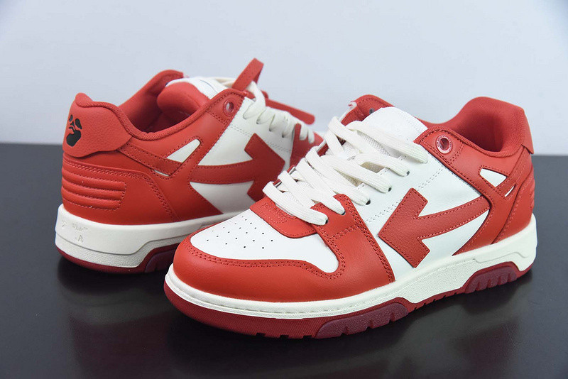OF™ C/O VIRGIL ABLOH OUT OF OFFICE LOW-TOP LEATHER SNEAKERS ‘OOO“