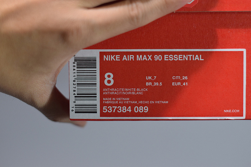 NIKE AIR MAX 90 BLACK WHITE 537384-089