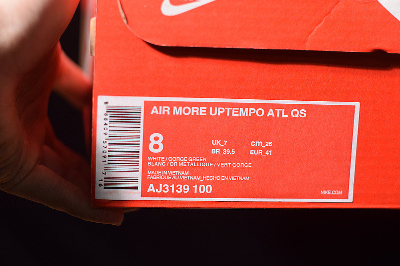 NIKE AIR MORE UPTEMPO ATL QS "ATLANTA" AJ3139-100