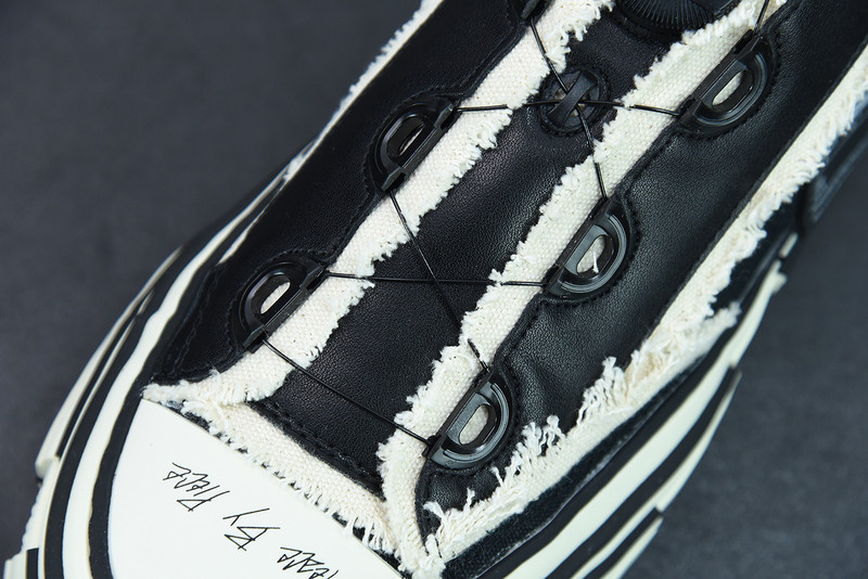 XVESSEL BLACK LACE-UP SNEAKERS