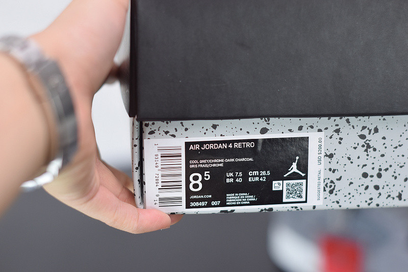 AIR JORDAN 4 RETRO “COOL GREY” 2019 308497-007