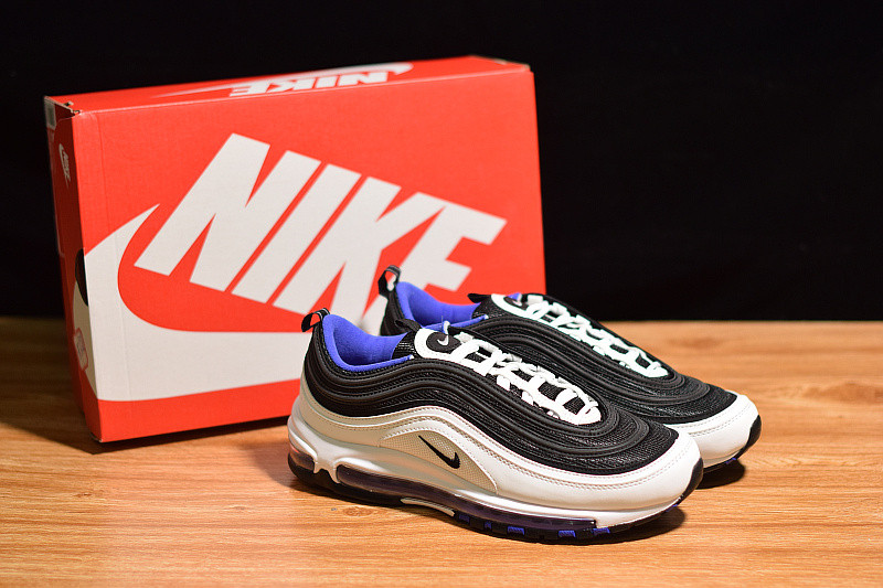 NIKE AIR MAX 97 WHITE BLACK PERSIAN VIOLET (GS) 921522-102
