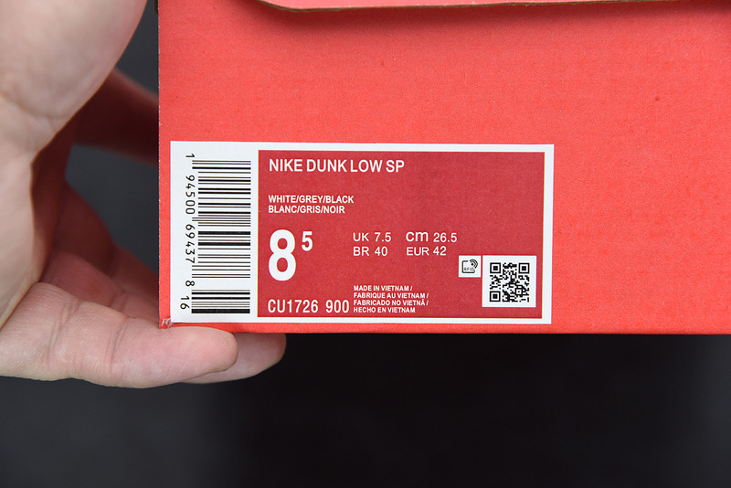 TRAVIS SCOTT X NIKE DUNK LOW SP WHITE GREY BLACK CU1726-900