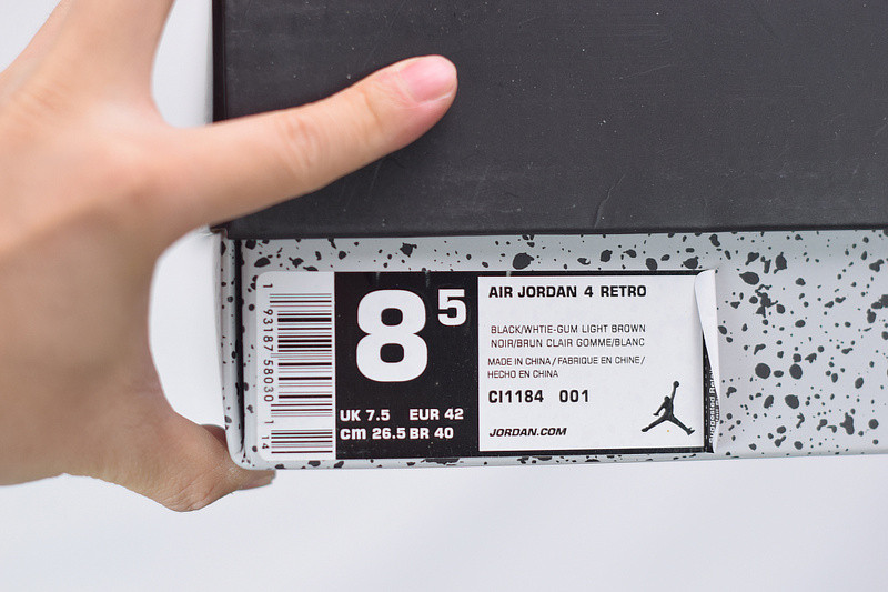 AIR JORDAN 4 RETRO LASER BLACK GUM CI1184-001