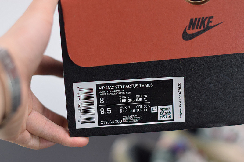 TRAVIS SCOTT’S NIKE AIR MAX 270 REACT “CACTUS TRAILS” CT2864-200