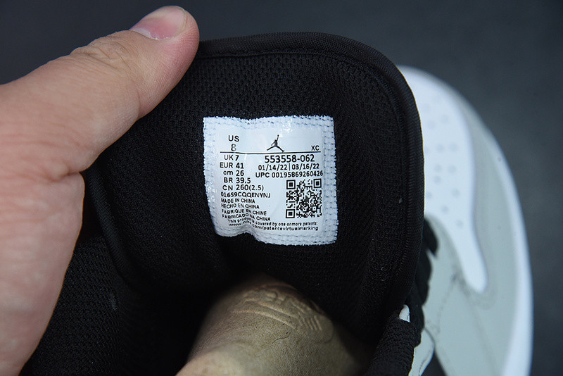 AIR JORDAN 1 LOW WHITE GREY BLACK PINK 553558-062