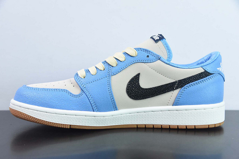 AIR Jordan 1 Retro Low OG Black Dark Powder Blue CZ0790-100