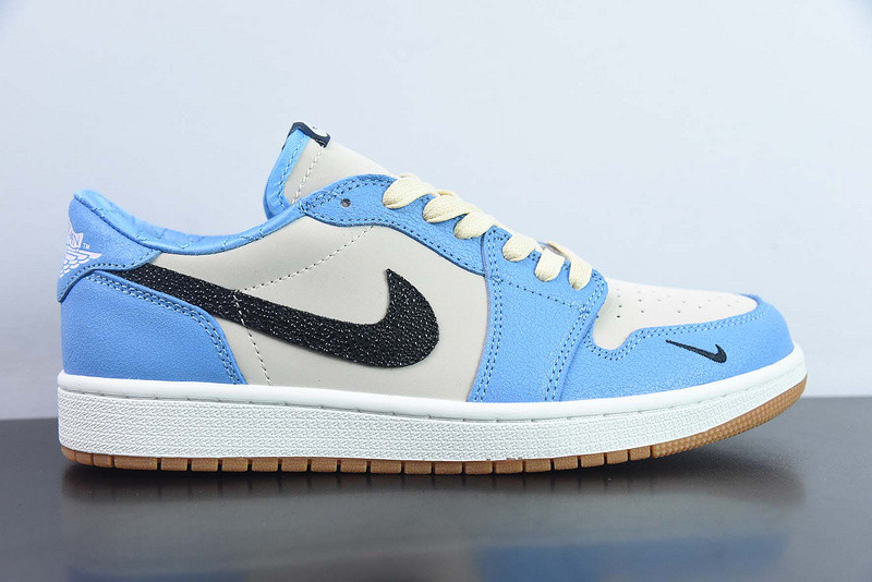 AIR Jordan 1 Retro Low OG Black Dark Powder Blue CZ0790-100