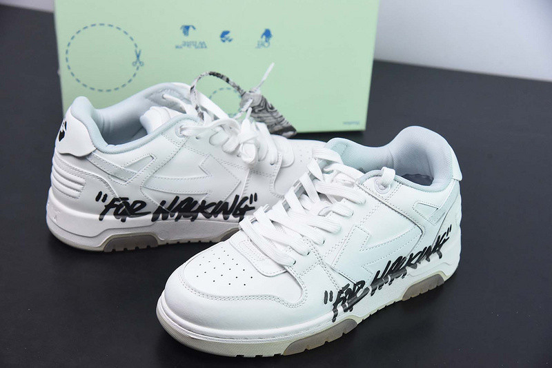 OF™ C/O VIRGIL ABLOH OUT OF OFFICE LOW-TOP LEATHER SNEAKERS ‘OOO“