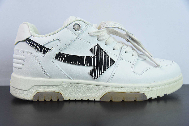OF™ C/O VIRGIL ABLOH OUT OF OFFICE LOW-TOP LEATHER SNEAKERS ‘OOO“