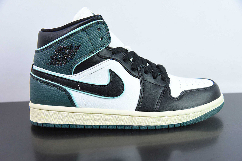 Air Jordan 1 Mid "White/Black/Oxidized Green" FQ7818-100