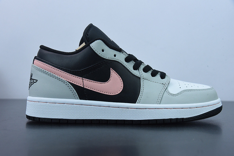 AIR JORDAN 1 LOW WHITE GREY BLACK PINK 553558-062