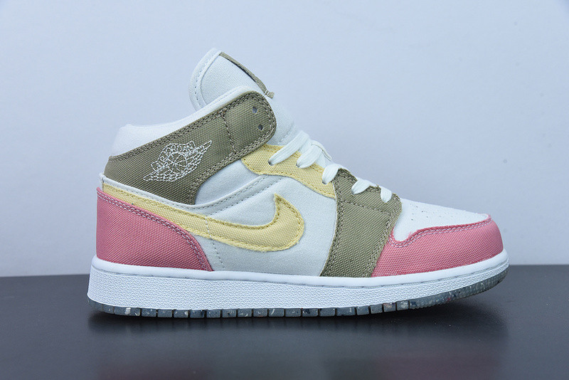 AIR JORDAN 1 MID GS PASTEL GRIND DJ0338-100