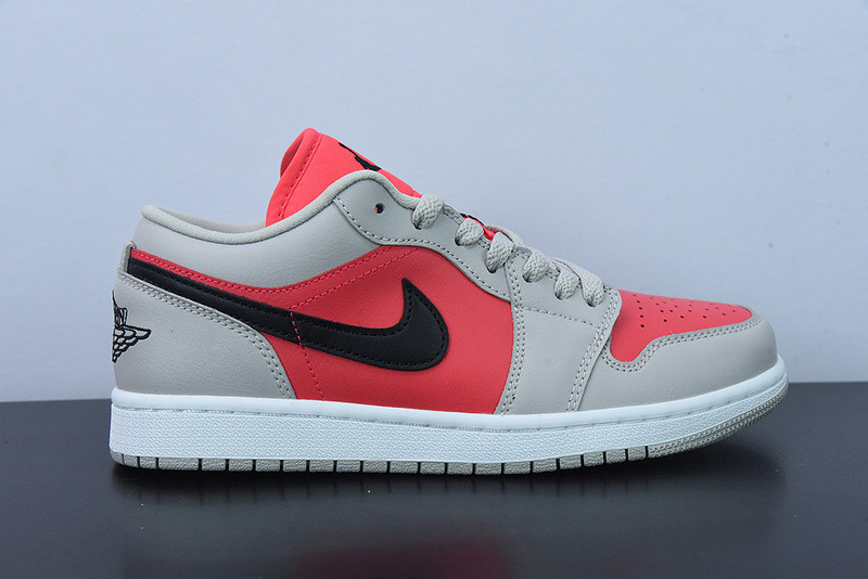 AIR JORDAN 1 RETRO LOW LIGHT IRON ORE SIREN RED DC0774-060