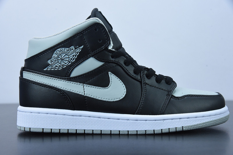 AIR JORDAN 1 MID BLACK CREY BQ6472-007