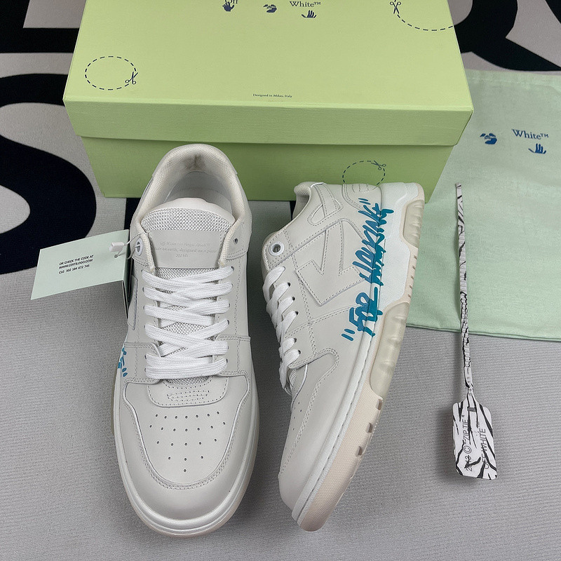 OF™ C/O VIRGIL ABLOH OUT OF OFFICE LOW-TOP LEATHER SNEAKERS ‘OOO“