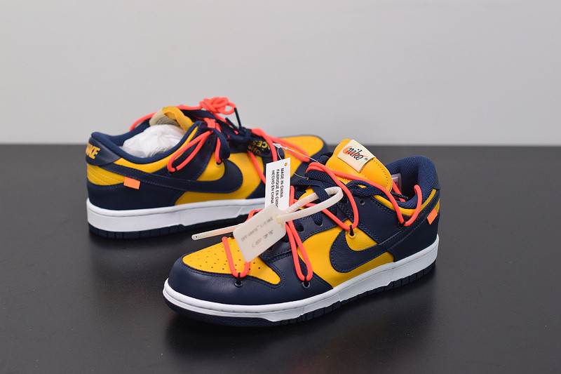 OF NIKE DUNK LOW LEATHER BLUE&YELLOW CT0856-700​​​​​​​