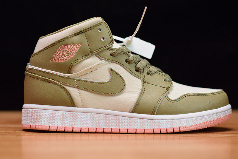 AIR JORDAN 1 MID TROOPER BLEACHED CORAL (GS) 555112-225
