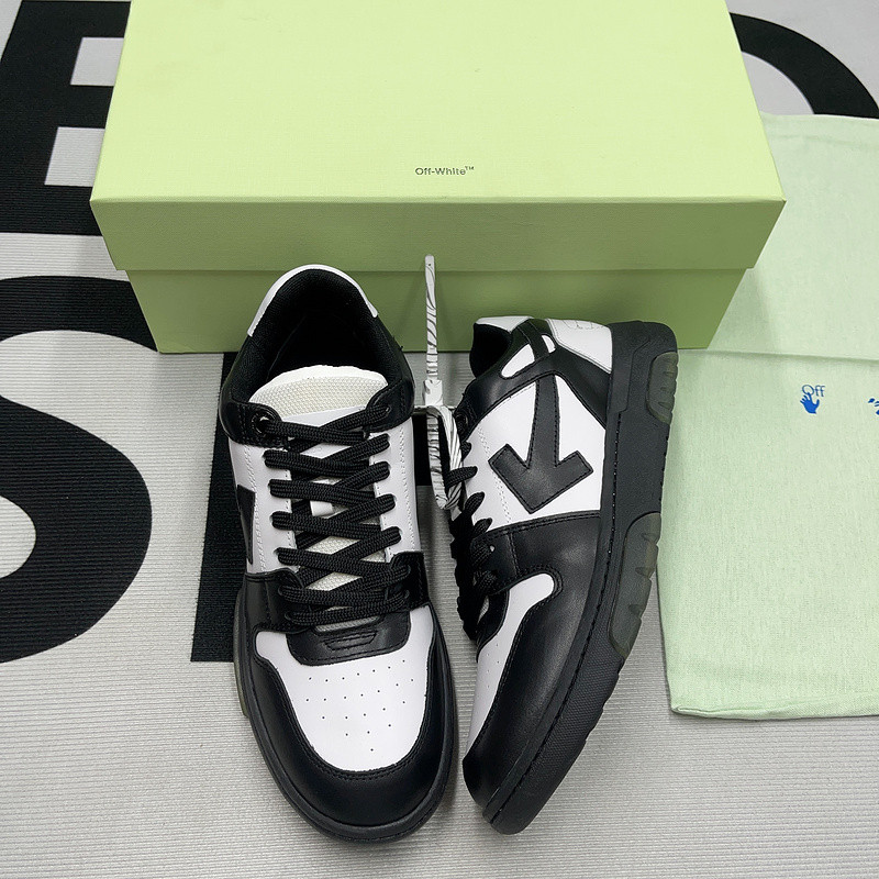 OF™ C/O VIRGIL ABLOH OUT OF OFFICE LOW-TOP LEATHER SNEAKERS ‘OOO“