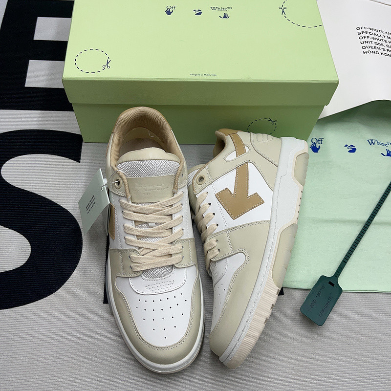 OF™ C/O VIRGIL ABLOH OUT OF OFFICE LOW-TOP LEATHER SNEAKERS ‘OOO“