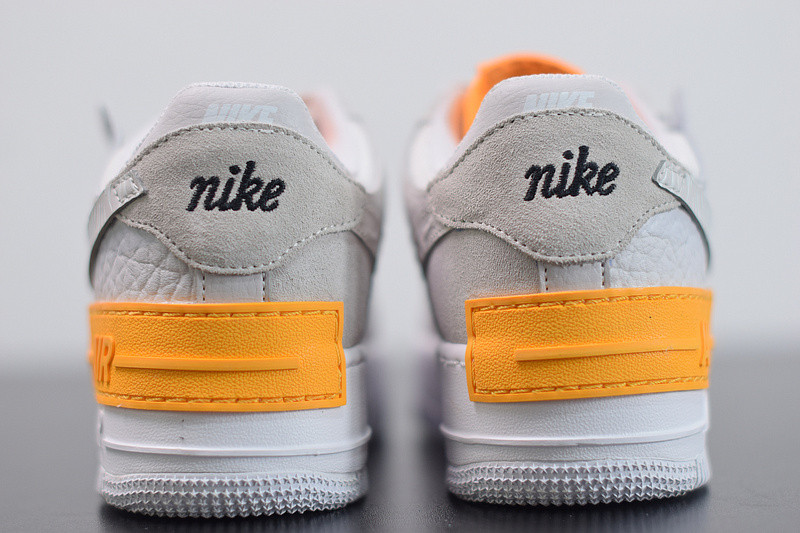 NIKE AIR FORCE 1 SHADOW VAST GREY LASTER ORANGE CU3446-001