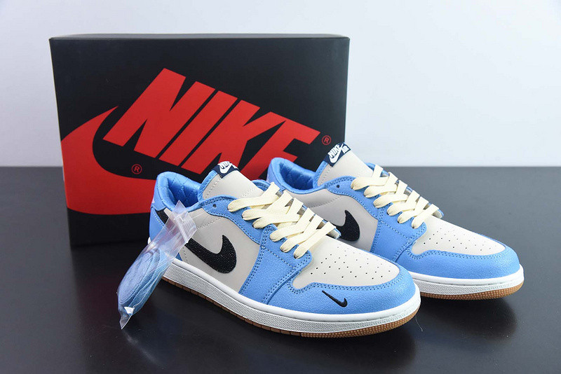 AIR Jordan 1 Retro Low OG Black Dark Powder Blue CZ0790-100
