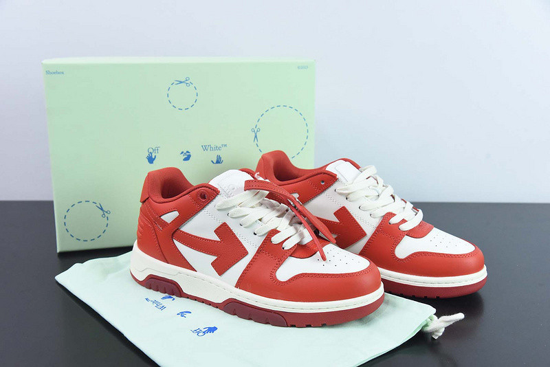 OF™ C/O VIRGIL ABLOH OUT OF OFFICE LOW-TOP LEATHER SNEAKERS ‘OOO“