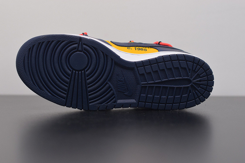 OF NIKE DUNK LOW LEATHER BLUE&YELLOW CT0856-700​​​​​​​