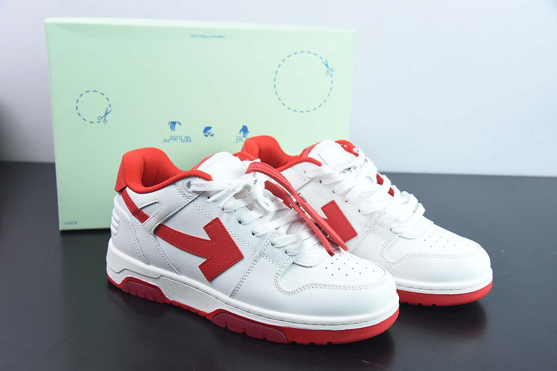 OF™ C/O VIRGIL ABLOH OUT OF OFFICE LOW-TOP LEATHER SNEAKERS ‘OOO“