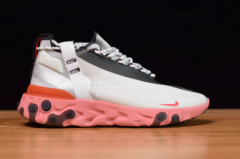 NIKE REACT RUNNERr MID WR ISPA WHITE LIGHT CRIMSON AT3143-100
