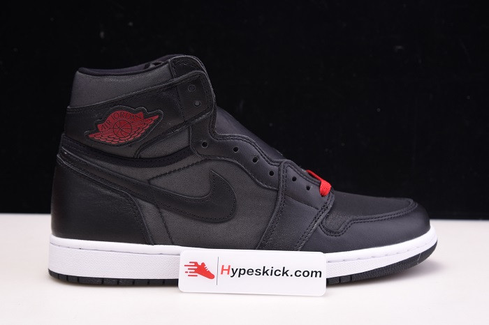 AIR JORDAN 1 SATIN BLACK GYM RED 555088-060